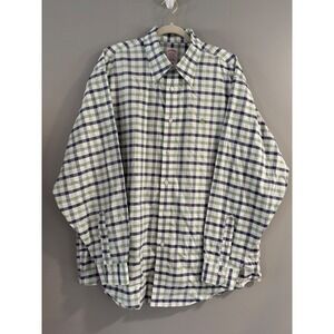 Brooks Brothers Mens XL Madison Non Iron Supima Cotton Checkered‎ Shirt